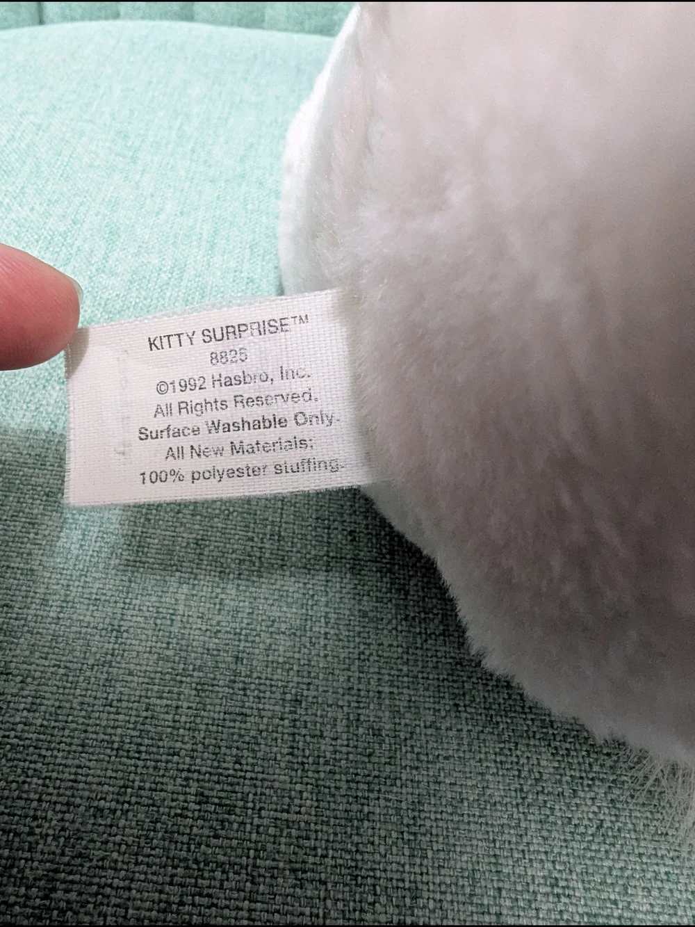 Hasbro 1992 Kitty Surprise Lot Of 2 Orange & White Mom Cat Plush No Kittens